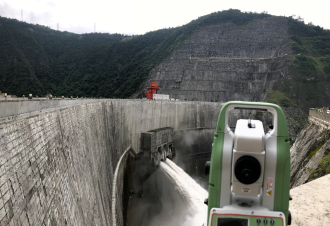 徠卡TZ05全站儀拱壩弦長(zhǎng)觀測(cè)，賦能水電大壩防洪